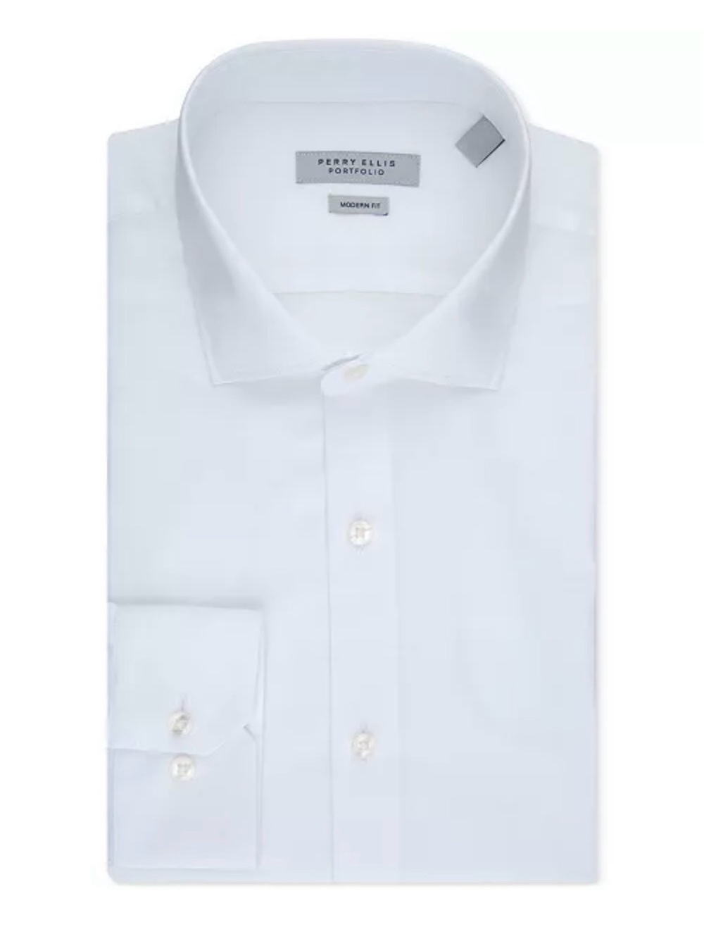 Perry Ellis Men's Modern-Fit Lux Twill Solid Dress Shirt